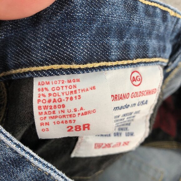 Adriano Goldschmied Jeans Womens 28R The Club Blue Flared Leg Medium Wash Denim* - Picture 9 of 14